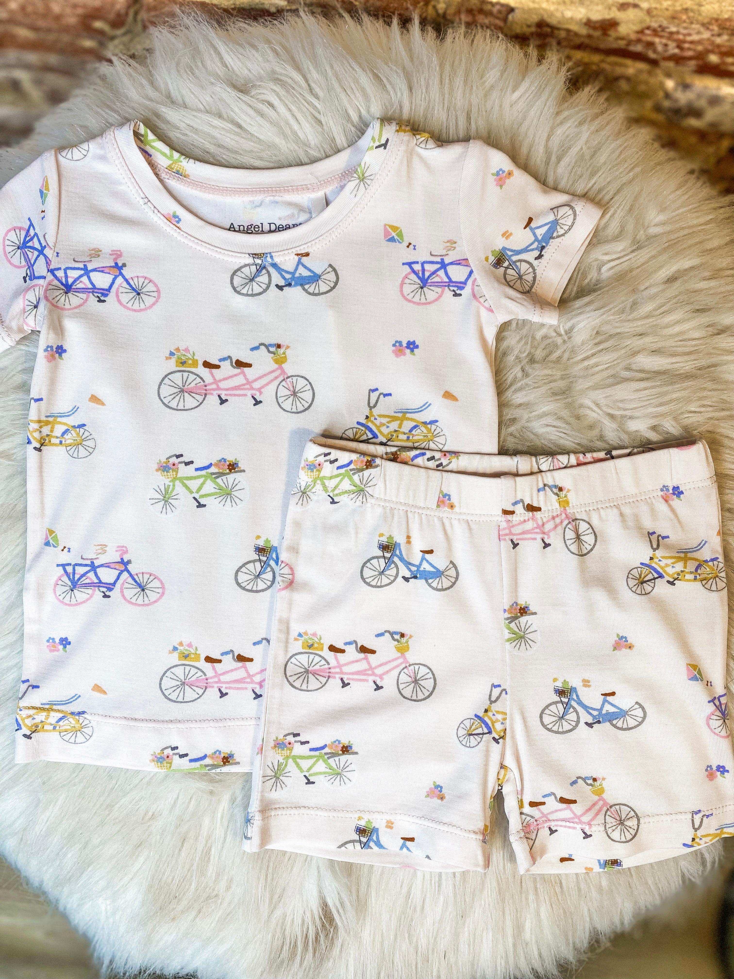 Angel Dear Pink Bike Short Lounge Wear Set