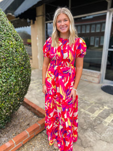 Island Time Pink Floral Maxi Dress