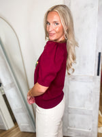 Load image into Gallery viewer, Wine Multi Sequin Nutcracker Sweater
