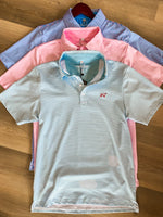 Load image into Gallery viewer, The Marshall Fieldstone Polo, Pink &amp; White
