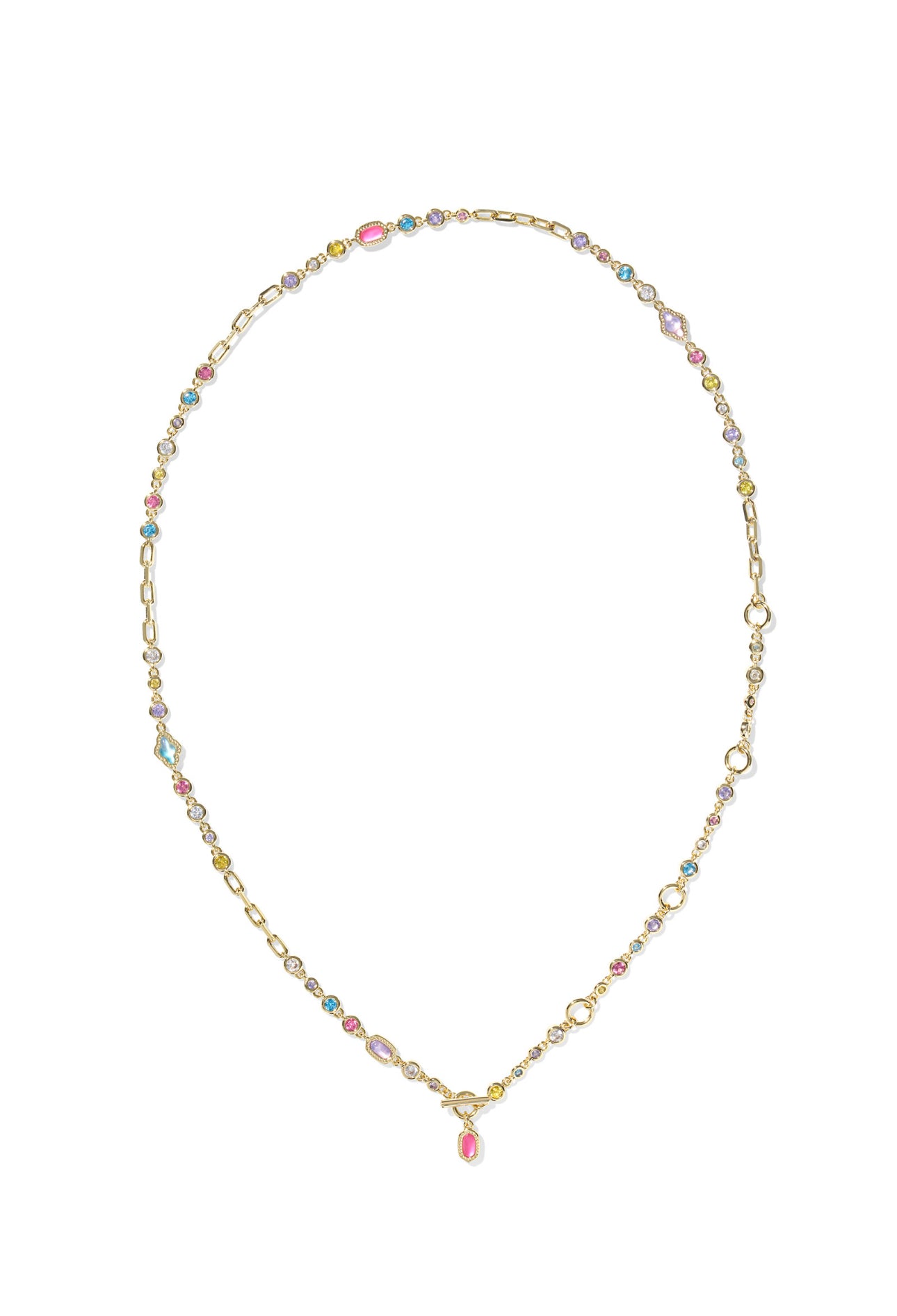 Mini Elisa Abbie Multi Mix Gold Strand Necklace