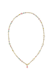 Mini Elisa Abbie Multi Mix Gold Strand Necklace