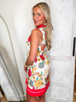 Load image into Gallery viewer, Knowing When Pink Multi Floral THML Mini Dress
