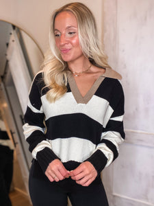 Love Like Mine Ivory Stripe Sweater