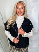 Load image into Gallery viewer, Gotta Have It Black Button Down Vest
