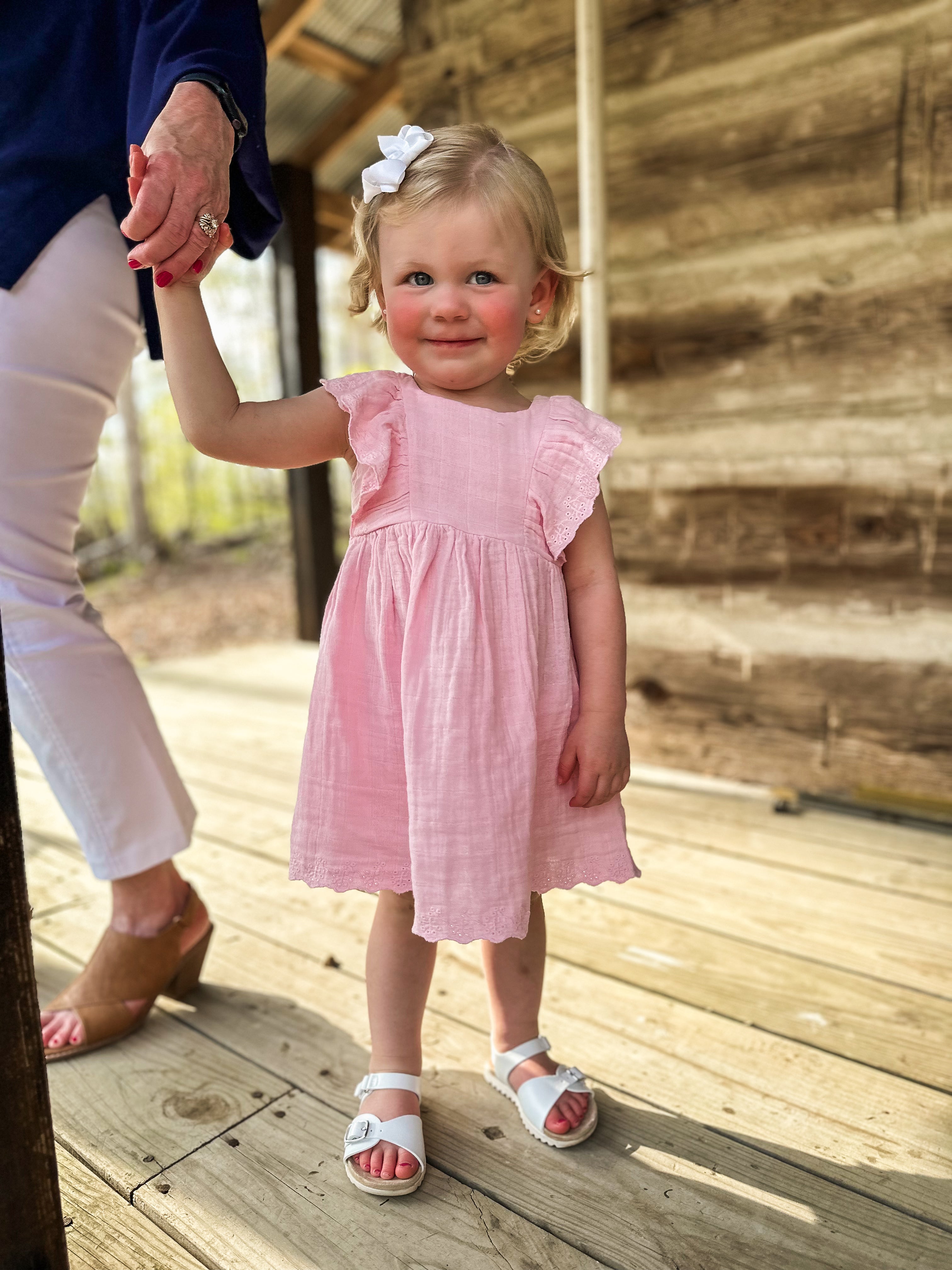 Angel Dear Eyelet Edge Dress