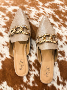 Playin For Keeps Taupe Corkys Mule