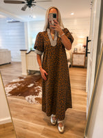 Load image into Gallery viewer, About Time Leopard Contrast Maxi Dress
