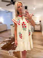 Load image into Gallery viewer, On It Ivory Floral Embroidered Mini Dress

