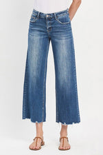 Load image into Gallery viewer, Vervet Mesmerizes Mid Rise Ankle Wide Leg Jeans

