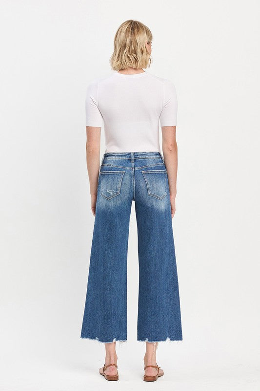 Vervet Mesmerizes Mid Rise Ankle Wide Leg Jeans