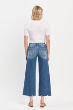 Load image into Gallery viewer, Vervet Mesmerizes Mid Rise Ankle Wide Leg Jeans
