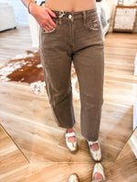 Load image into Gallery viewer, High Rise Brown Flying Monkey Barrel Denim
