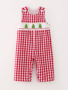 Christmas Tree Smocked Romper