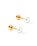 Load image into Gallery viewer, Payton Pearl Screwback Stud Earrings
