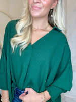 Load image into Gallery viewer, Change My Mind Forest Green Collared Blouse
