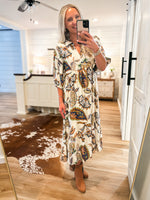 Load image into Gallery viewer, Here For It Navy Multi Paisley Midi Dress
