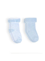 Load image into Gallery viewer, Baby Socks Terry - Pack of 2 Blue 0-3M
