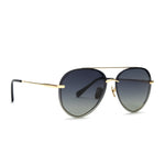 Load image into Gallery viewer, Lenox - Gold Black Grey Gradient Polarized Diff Sunglasses

