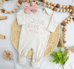 Load image into Gallery viewer, Baby Romper | Baby Girl Outfit - Jesus Loves Me
