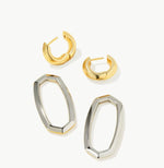 Load image into Gallery viewer, Danielle Mixed Metal Link Gold Earrings
