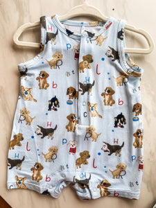 Angel Dear Puppy Alphabet Shortie Romper