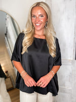 Load image into Gallery viewer, Making Time Black S/S Blouse
