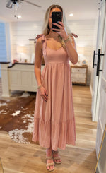 Load image into Gallery viewer, More Than Enough Mauve Babydoll Maxi Dress
