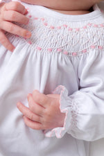 Load image into Gallery viewer, Sweetly Smocked Greeting Gown - Girl
