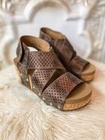 Load image into Gallery viewer, Guilty Pleasure Bronze Corkys Wedge
