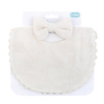 Load image into Gallery viewer, Ali + Oli Cotton Baby Bib Double-Sided (Embroidered Flowers &amp; Bow)

