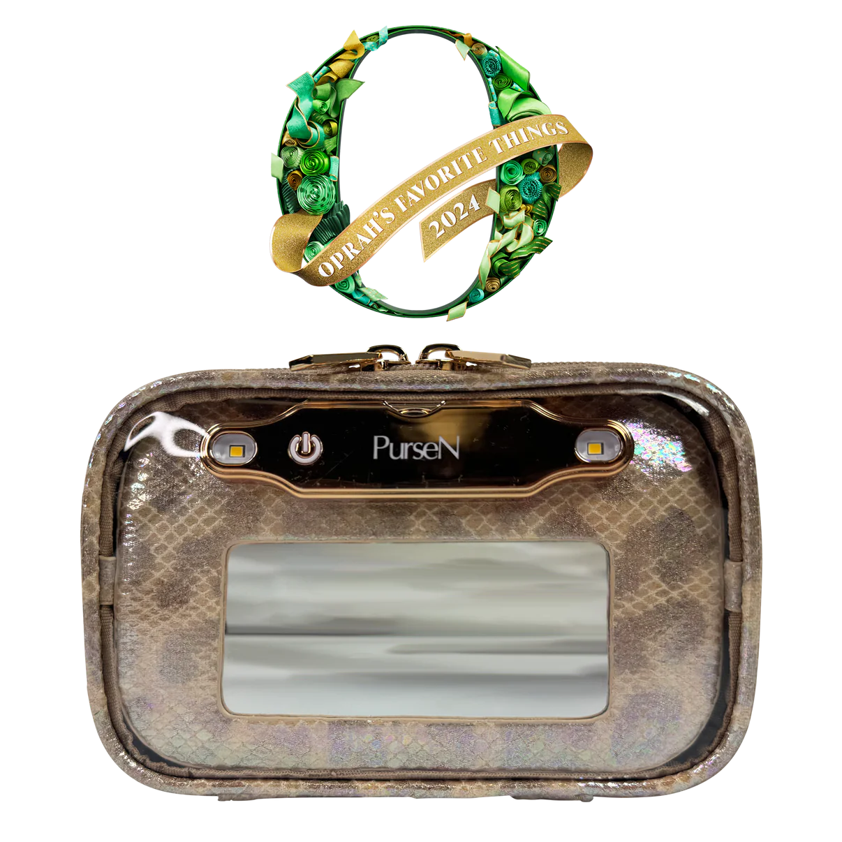 Lighted Mirror Case - Glimmer Leopard