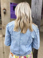 Load image into Gallery viewer, Stop and Stare Light Wash Denim Jacket
