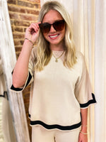 Load image into Gallery viewer, Always Be Cream Knit Lounge Blouse
