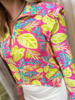 Load image into Gallery viewer, Charleston Hot Pink Mary Square Half Zip
