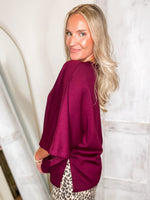 Load image into Gallery viewer, Plan To Stay Maroon Luxe Blouse
