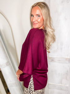 Plan To Stay Maroon Luxe Blouse