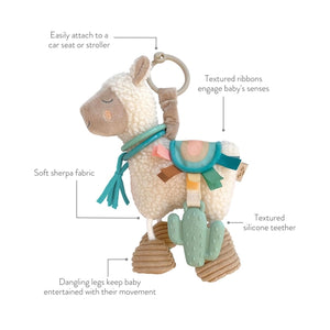 Itzy Friends Link & Love Activity Llama Plush with Teether