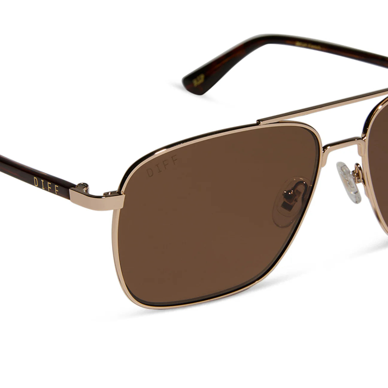 Rip Wheeler - Western Gold Marbled Brown W Bold Brown Polarized DIFF Sunglasses