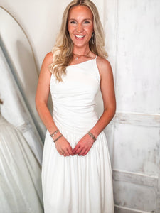 Heaven Sent Ivory Drop Waist Maxi Dress