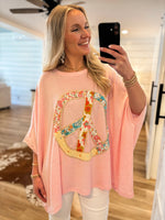 Load image into Gallery viewer, Changing Tune Pink Peace Patch Tunic
