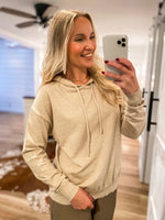 Load image into Gallery viewer, Call For Me Taupe Hoodie Sweater
