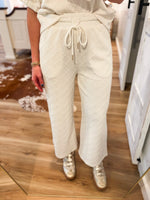 Load image into Gallery viewer, Next Up Ivory Cropped Lounge Pants
