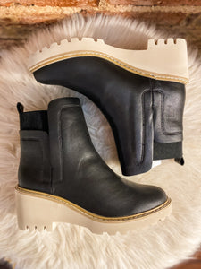 Corkys Basic Black Wedge Booties