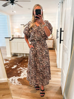 Load image into Gallery viewer, Life Of The Party Leopard Bubble Top &amp; Maxi Skirt Set
