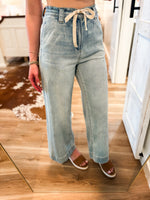 Load image into Gallery viewer, Into More Light Wash Wide Leg Miou Muse Denim
