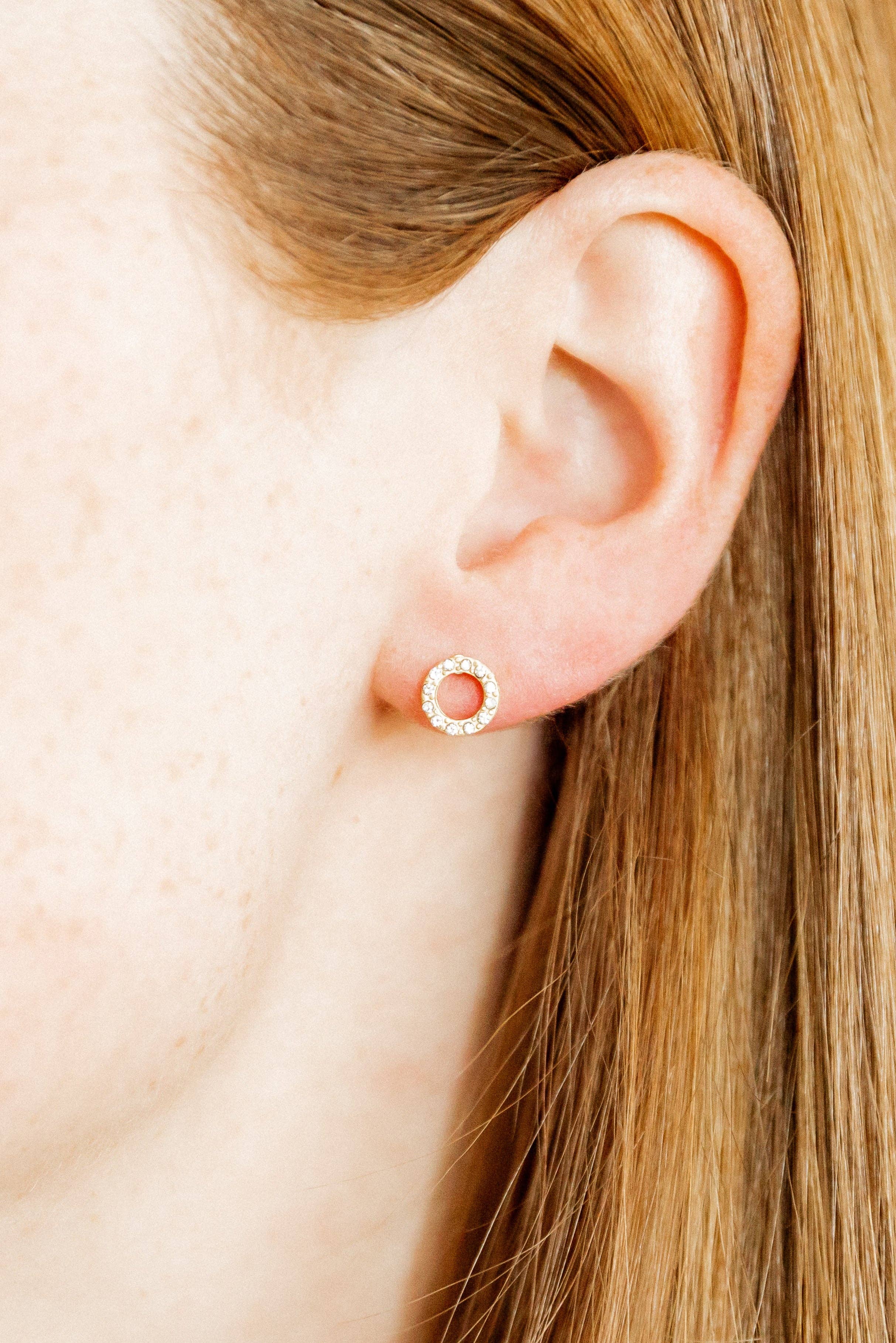 Screwback Stud Earrings - Lainey - Gold