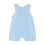 Load image into Gallery viewer, Light Blue Easter Smocked Shortalls
