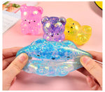 Load image into Gallery viewer, Cartoon Sequin Bear Squishy Toy Slow Rising Stress Relief Squeeze Toy

