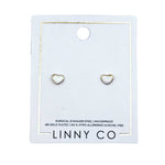 Load image into Gallery viewer, Screwback Stud Earrings - Nora Heart White
